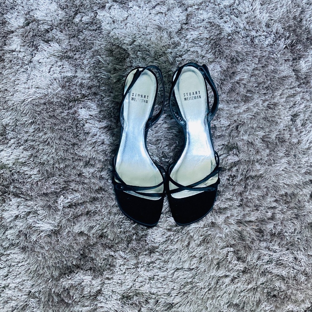 Stuart Weitzman Triglow black slingback